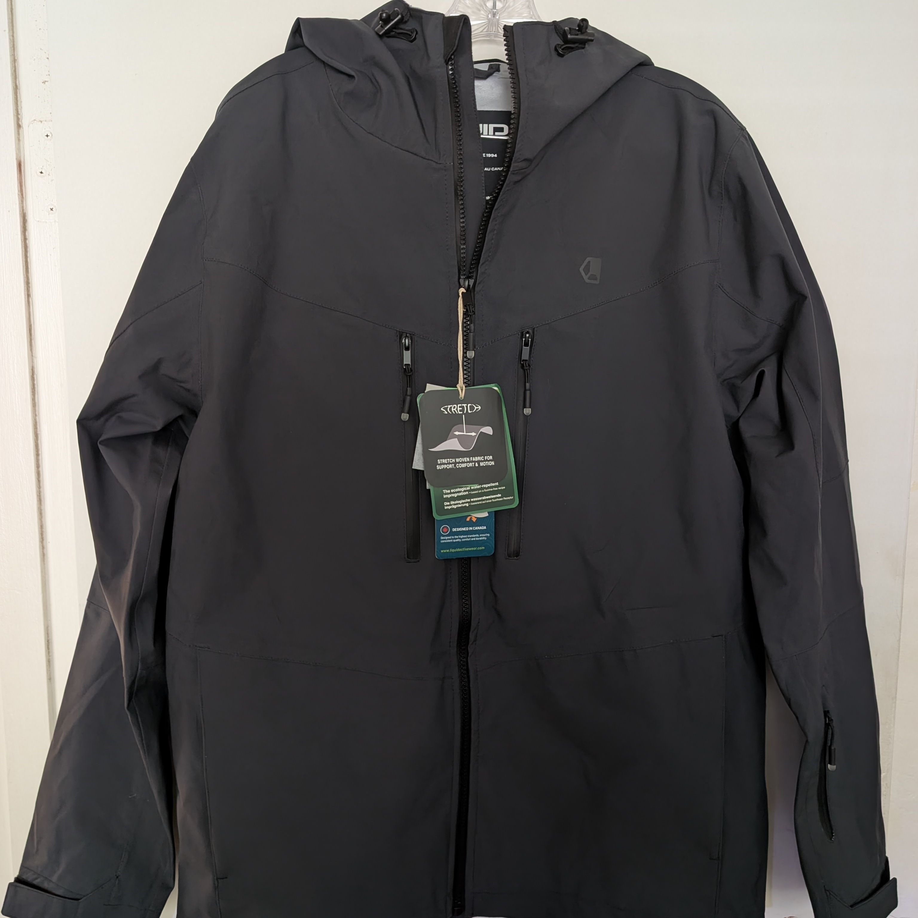 Men's Charcoal Waterproof Raincoat